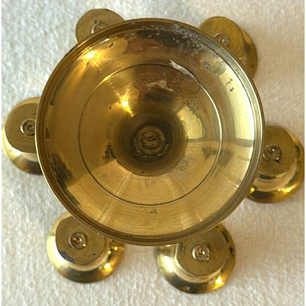 Vintage Brass Candleholder 7-Candle MCM Hollywood Regency Celebrations